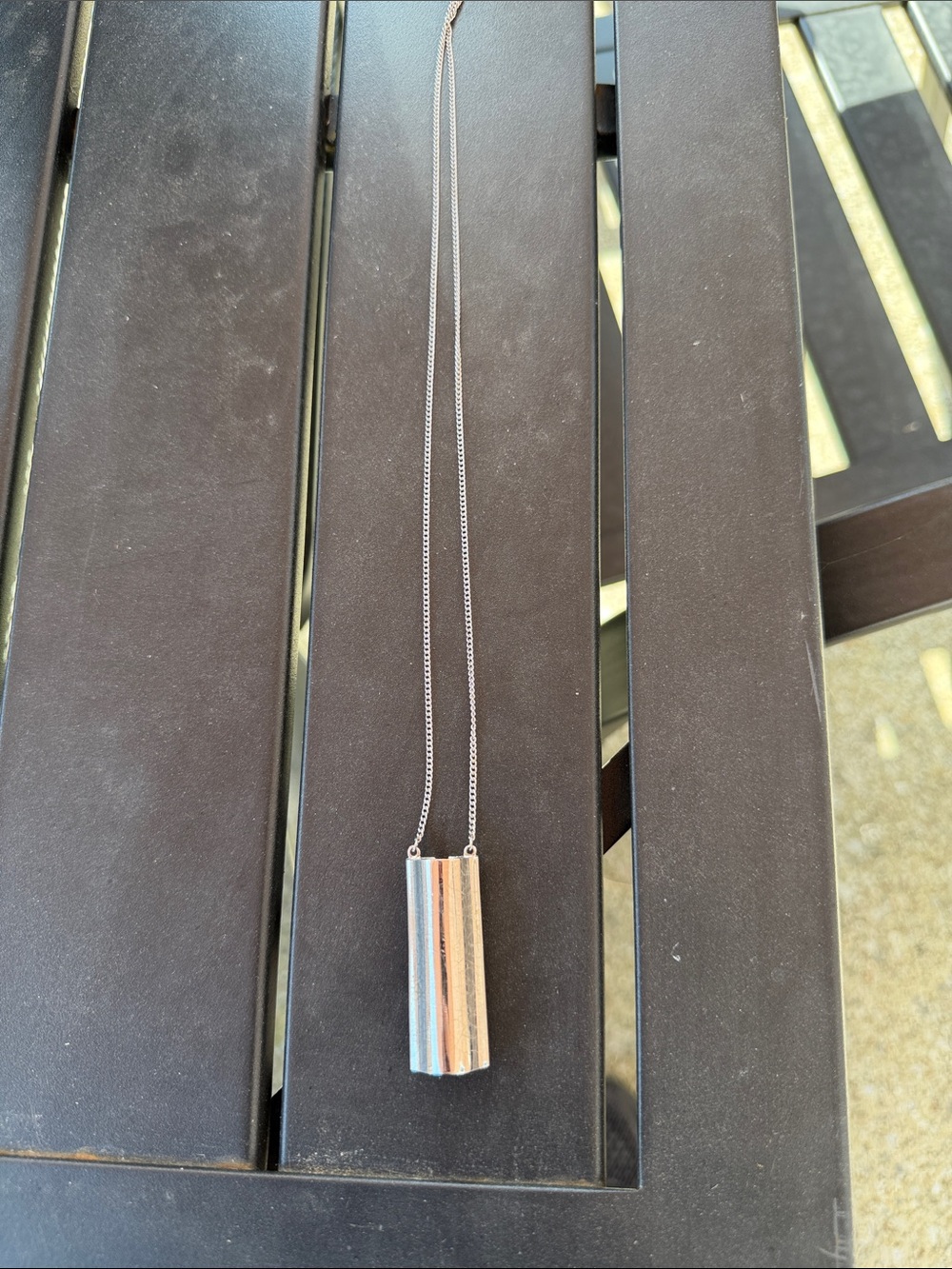 Arianne Silver-Tone Engraved Whistle Necklace